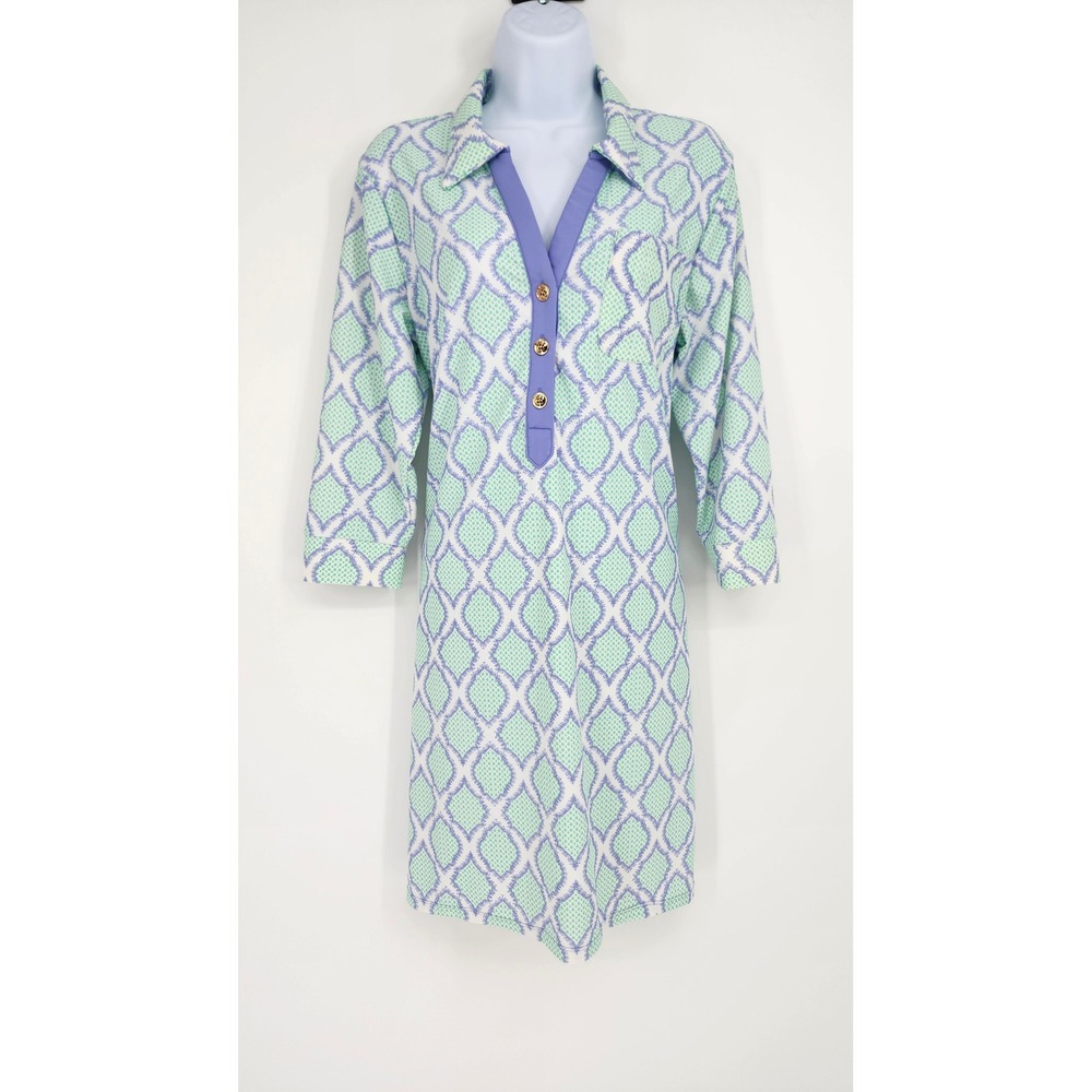 Cabana Life Womens Resort Coastal UPF 50+ Dress Size L Travel Stretch PReppy